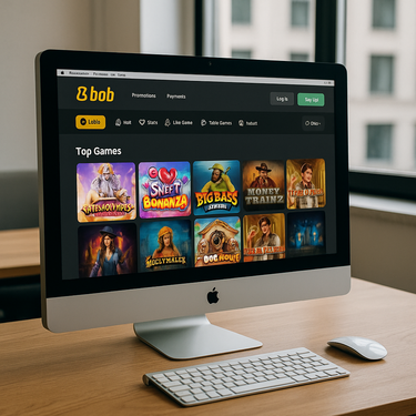 Bob Casino Desktop Design - Overzichtelijk Interface voor Nederlandse Spelers